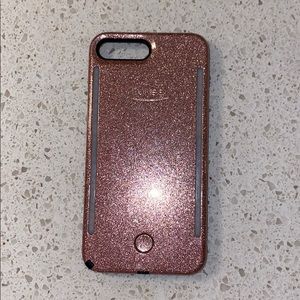 Pink glitter lumee case